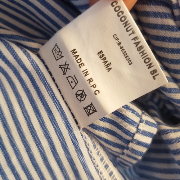 Boxy Striped Embroidered Top - Picture 5 of 6